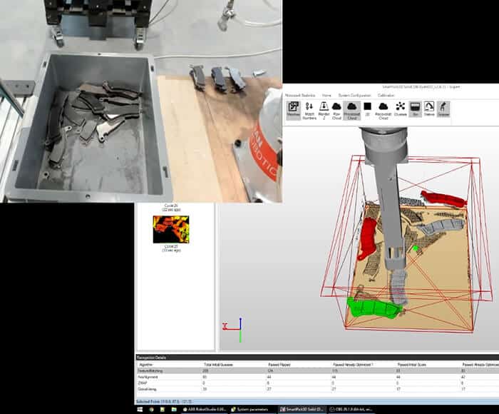 Illustration af varepluk med robot og bin picking teknologi